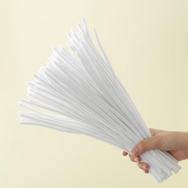 VZF White Pipe Cleaners,200PCS Pipe Cleaners Craft,Easter Decorations Arts and Crafts,New Year’s Eve/Day Craft Supplies,Weddings Art Supplies Pipe Cleaners Bulk,Gifts for Her,Kids Toys & Games