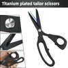 All Purpose 3 Pack Black Professional Tailor Scissors Heavy Duty,