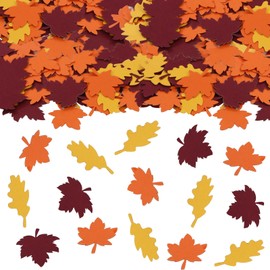 200 Pcs Thanks Giving Table Decoration Fall Maple Leaf Table Confetti for Autumn Fall Baby Shower Thanksgiving Party Decorations