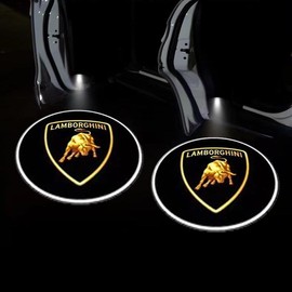 KLIFE LIMITED 2Pcs LED Car Door Welcome Light HD Projector Lamp Accessories For Honda Civic Fit Accord City Vezel CR-V S660 Odyssey HR-V:_LAMBORGHINI