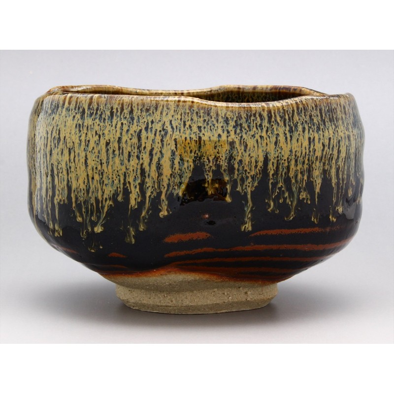 Mino Ware Small Matcha Bowl, Onitenmei