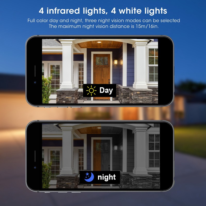 Security Camera 8 LED WIFI Cam IP66 Motion Detection Night