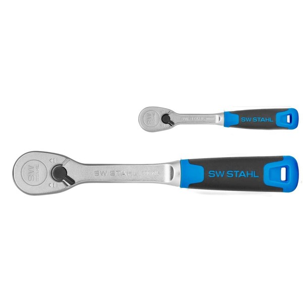 SW-Stahl 06096L Reversible Ratchet Set 2-Piece I 1/4 and 1/2