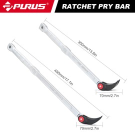 PURUS 18-Inch indexing Pry Bar,Heavy Duty 14-Position Adjustable Angle-Pry Bar with Heads rotate 180° throug - High Strength Chrome Vanadium Steel, Adjustable Pry Bar for Mechanics