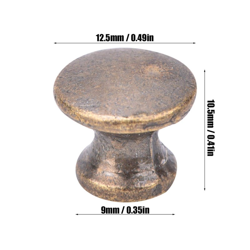 Jeanoko Set of 20 Mini Drawer Pulls Mushroom Head Handle