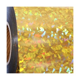 Threadart Holographic Crystal Gold 20" Heat Transfer Vinyl Film | Sold by the Yard | Compatible with Cricut Explore, Cricut Maker, Silhouette Cameo and all other Vinyl Cutters