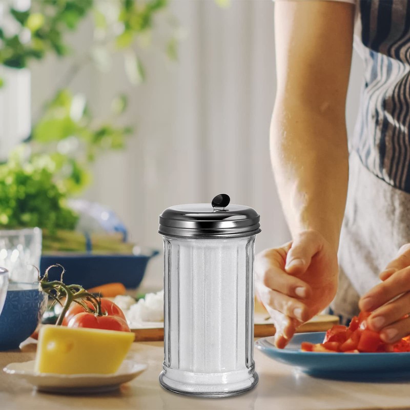 Tebery 4 Pack Sugar Shaker Dispenser Airtight, 12 Oz Thick