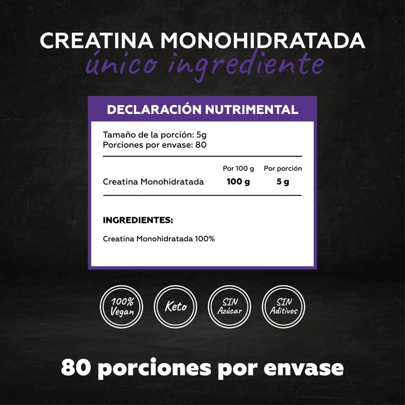 Inteliva Pure Creatine Monohydrate Powder, Unflavored Pre-Workout & Gym Supplement