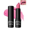 Glitter Lipstick, Diamond Metallic Sparkling Matte Lipstick, Waterproof Long Lasting