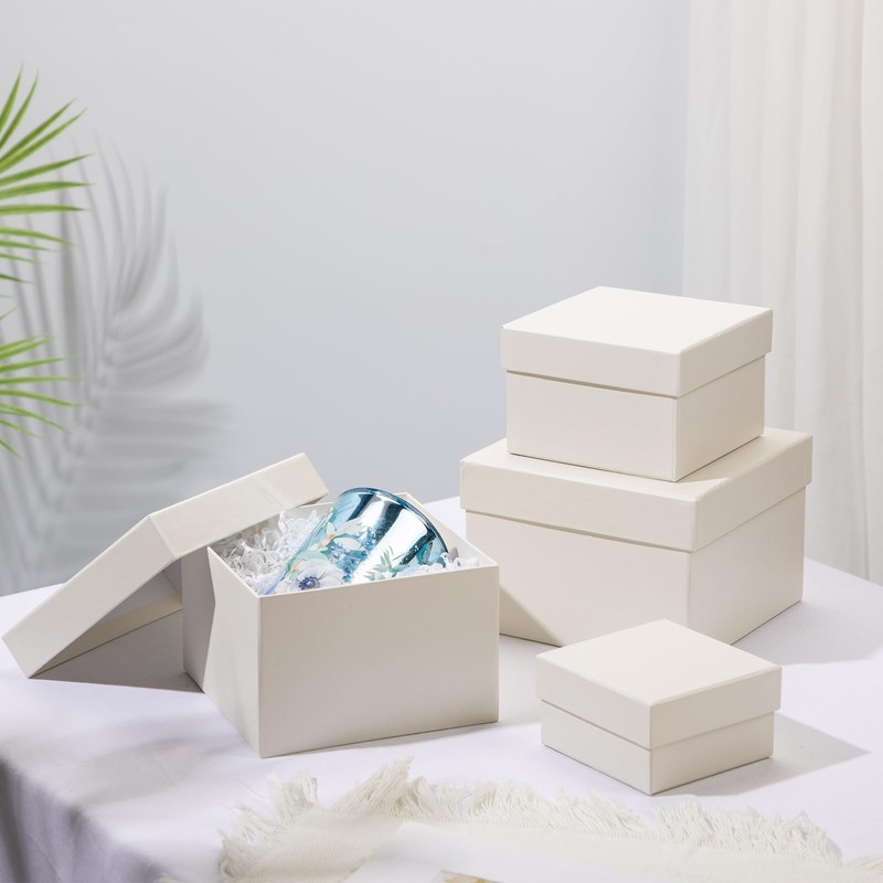 Square Gift Boxes with Lids 4PCS Gift Box for Presents