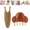Sandalwood Massage Comb Wide Tooth Scalp Scraping Comb with Nose