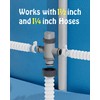 SHAPON Dual Split Hose Plunger Valve Compatible with Intex Pool