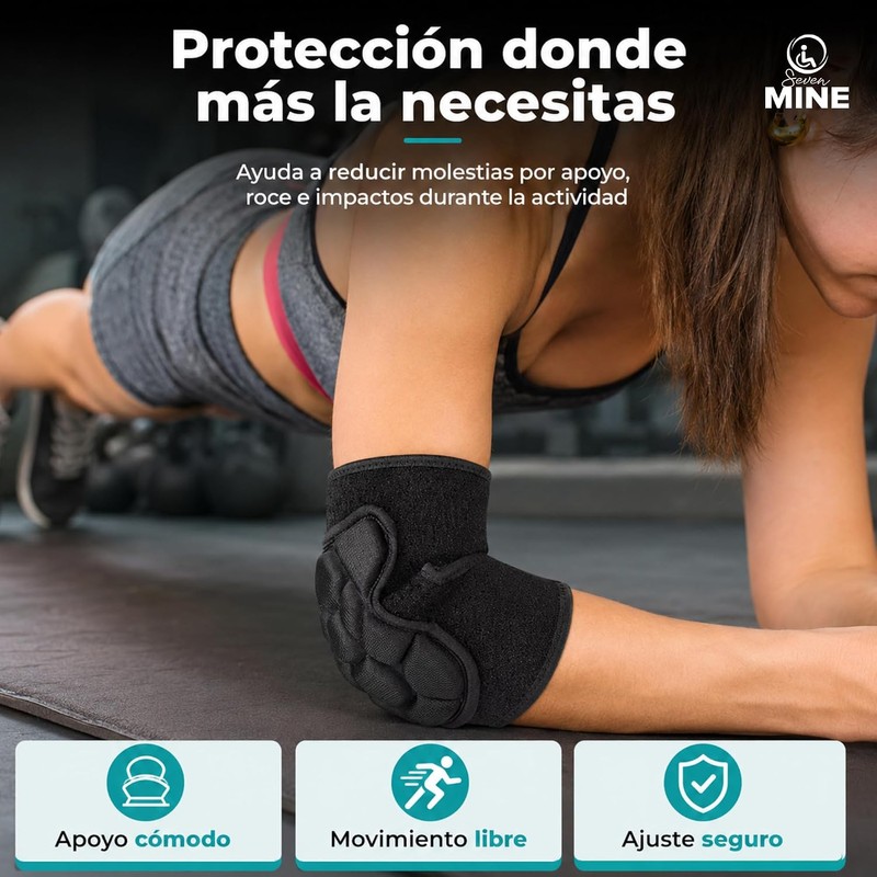 SEVEN MINE Codera Deportiva con Protección Acolchada EVA SM-EB-03 Alivia