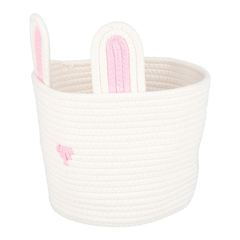 Storage Basket Rugged Lovely Small Bunny Attractive Decorative Home Furnishing