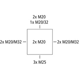 Spelsberg Abox Pro 100-10²/sw - IP66/IP67/IP69 Junction Box with Cable Connectors Accessories - Electrical Enclosure with Raised Screw Terminals - Rated 690V for Industrial & Outdoor (Black)