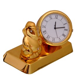 Purpledip Table Clock with Ganesha, Corporate Gift, Indian gift option (10691)