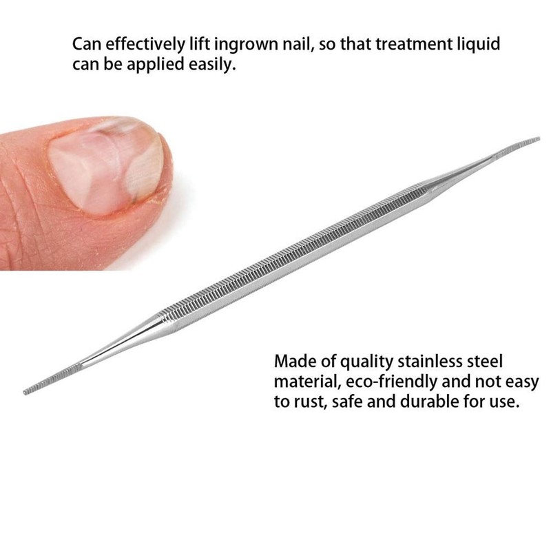 Exeton Professional Black Nail File Double Ended Ingrown toenail Lifter