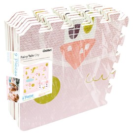 Tapete de princesas Foamy Infantil Armable con Estampado de Ciudad de princesas – 9 Piezas armables de tapete de 30 x 30 cm, tapete para Niños, Ideal para Juego en Suelo y Desarrollo Creativo