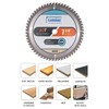 Luckyway Hoja de sierra circular TCT de 7-1/4 pulgadas con