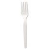Dixie FM217 Plastic Forks, Bulk, Medium Wt, 1000/PK, White