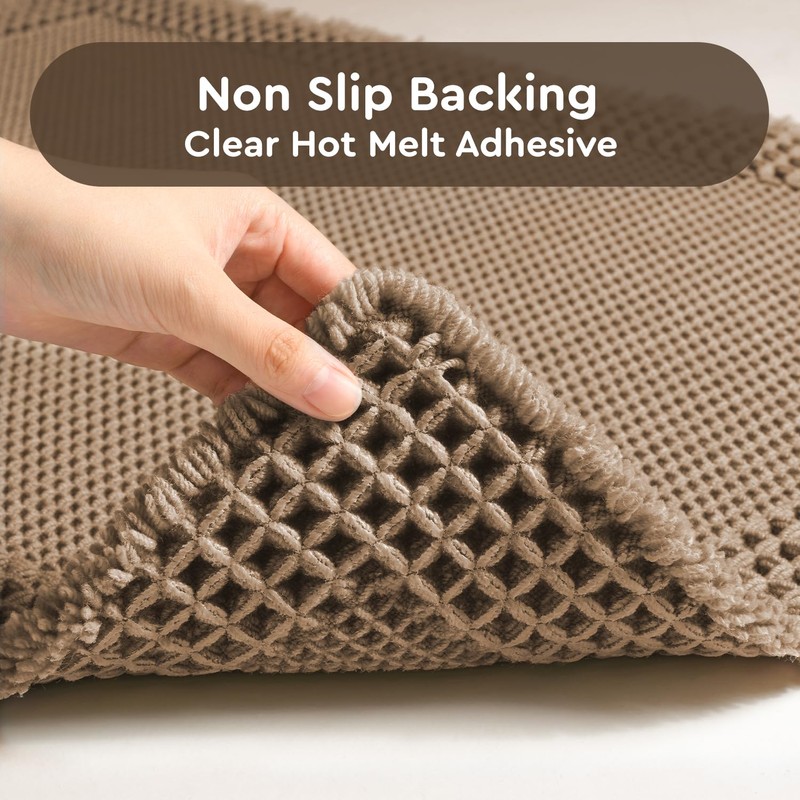 tchdio Waffle Bath Mat - Super Absorbent Bathroom Rugs Non