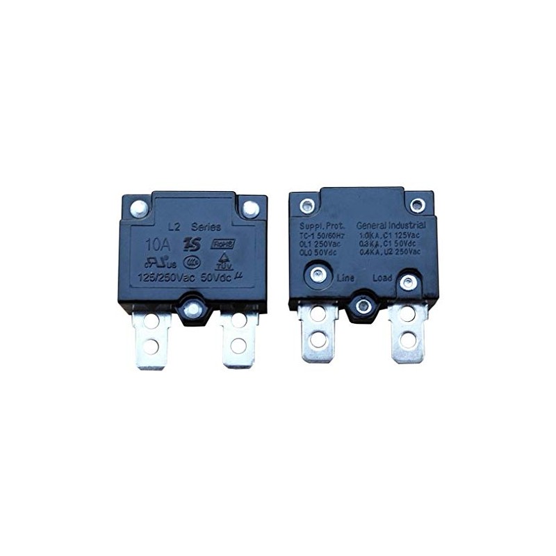 2Pcs 10A 125/250Vac 50Vdc Automatic Reset Relay Fuse Therma Switch
