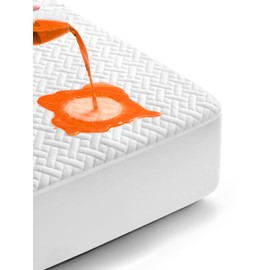 Twin Premium Viscose from Bamboo Mattress Protector, Waterproof Mattress Pad Ultra Soft Breathable, Noiseless Mattress Cover Fitted 8"-21" Deep Pocket