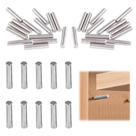 HAYGEM Pack of 36 Shelf Brackets Made of Bearing Steel, Dowels 4 mm with Tolerance 0.001 cm, Shelf Holder Pins with Hardening Treated Pins for Furniture Assembly, Hardware Accessories and Mechanical