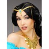 Magic Box Princess Jasmine Style Gold Crown Headpiece with Jewel