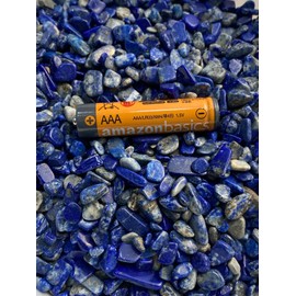 Lapis Lazuli Small Tumbled Chips - 100% Crystal - Life+Love! Beautiful Perfect for Your Creations! Third Eye Throat Chakras Enhances Psychic Abilities! tchip(2 Ounces)