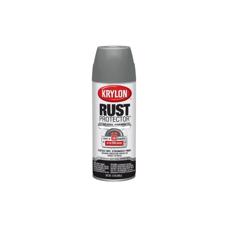 Krylon K06901807 Rust Protector and Preventative Enamels Gloss, Smoke Gray