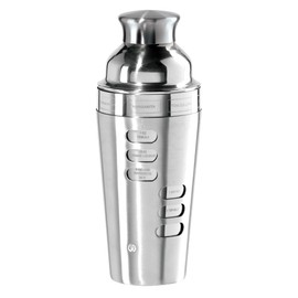 Oggi 23-Ounce Stainless Steel Cocktail Shaker, Silver