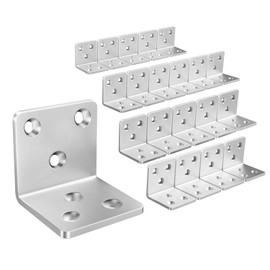 Stainless Steel Angle Brackets Heavy Duty – L Shaped Corner Brace for Wood Shelves,Furniture,Cabinet,Wall Mount Support,Rust-Resistant Metal Shelf Bracket(20 Pack) (2 inch)