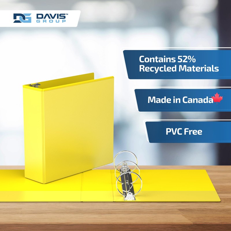 Easyview® Premium, 3" Round Ring, View Binder - Yellow