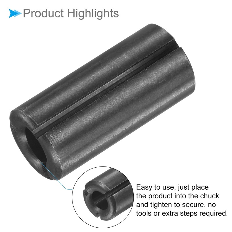 CoCud Router Collet Driver Adapter 12.7mm to 6mm 1/2" Outer