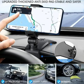 XYWCAI Handyhalterung Auto, Universelle Handyhalterung für 360-Grad-Drehbar - Dashboard, Sonnenblende Handyhalterung Auto Spiegel,geeignet für alle Smartphones
