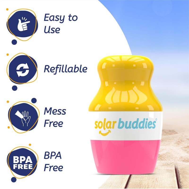 Solar Buddies Sun Cream Applicator - Pink, Pack of 2