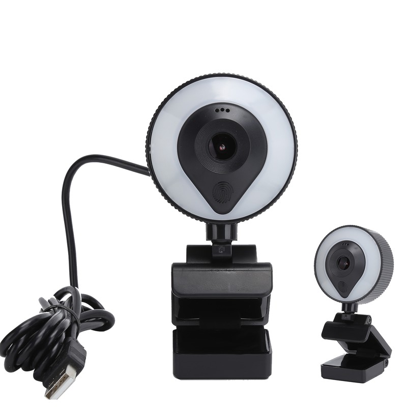 Webcam Full HD Computer Live Recording Touch Dimming Camera with