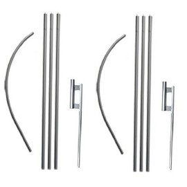 Hot Dogs Red Two(2) Windless Swooper Feather Flag Sign Kits With Pole and Ground Spikes