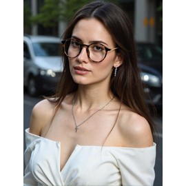 VISOONE Round Lightweight Frame Blue Light Blocking Glasses Women Men Fashion Cute Reading Eyeglasses Niko