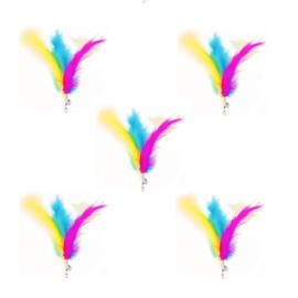 QUEOPFU 5Pcs Interchangeable Attachments Cat Feather Toys Replaceable Feathers