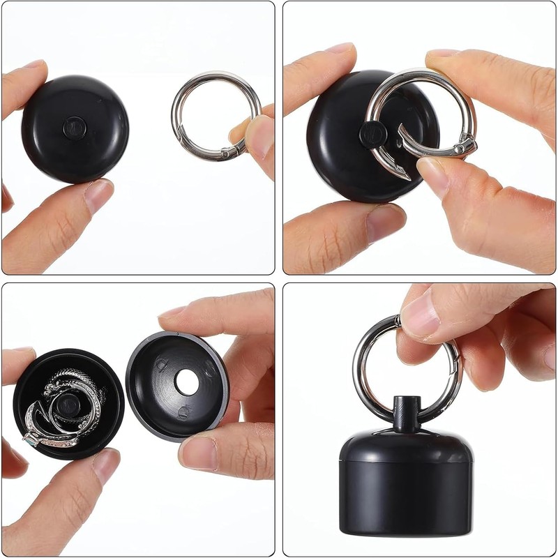 2 Pcs Ring Holder Keychain,Jewelry Holder for Storing Earrings Rings