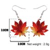 LONYOO Acrylic Maple Leaf Earrings Anime Case Leaves Jewellery for