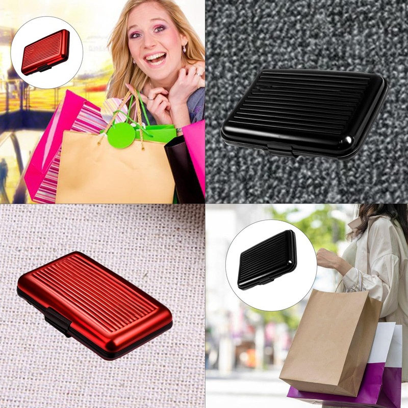 QhgPnt Credit Card Holder 3-Pack, RFID Blocking Card Protector, Slim