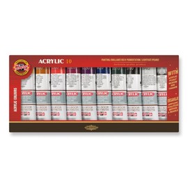 KOH-I-NOOR 2 x 40 ml Set of Acrylic Colours Paint (Pack of 8)