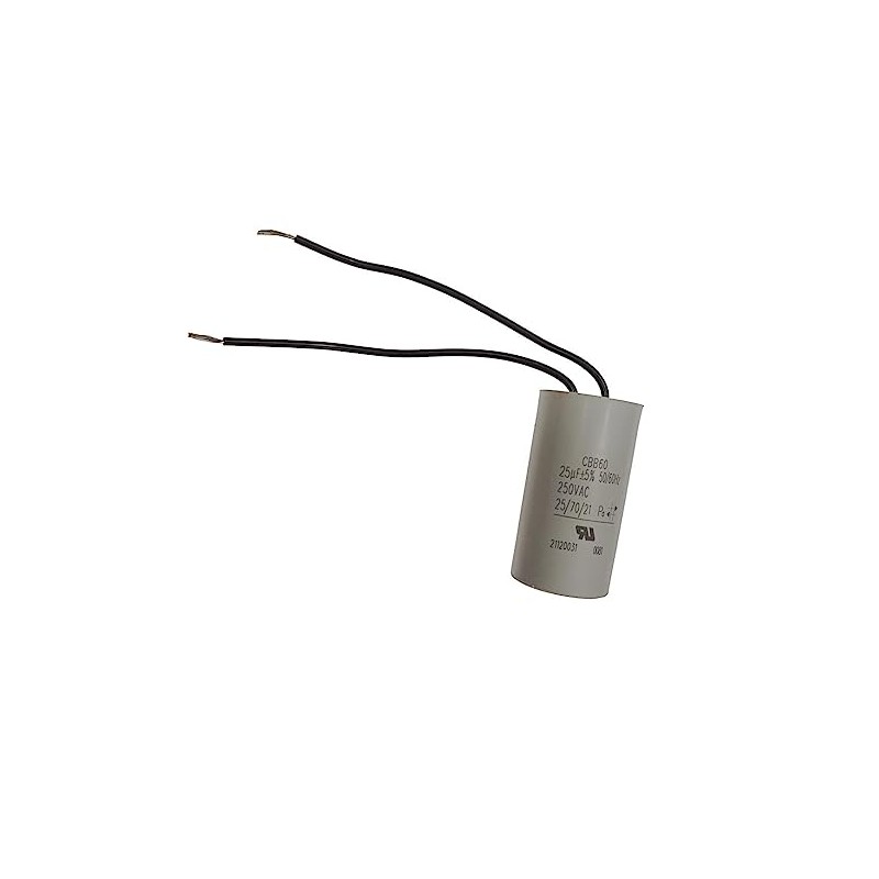 250VAC 25uF 25MFD CBB60 Motor Run Capacitor 2 Wires 25