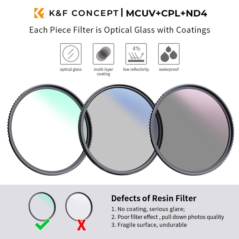 K&F Concept Filter Set K Series 49 mm Filter Kit