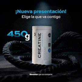 B Life Creatina Monohidratada 450 g en polvo | 90 Servicios | 5 g por porción | Alta Pureza y Mayor Absorción | Creatine Monohydrate.