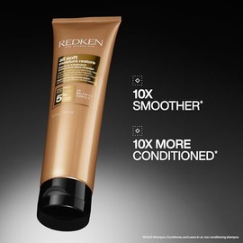 Tratamiento de restauración de humedad sin enjuague Redken All Soft para cabello seco y quebradizo - Tratamiento capilar para protección contra la humedad, el calor y el encrespamiento
