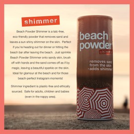 Beach Powder, 1 x Original Beach Powder (100g), 1 x Beach Powder Shimmer (85g) | Removes Sand Effortlessly for Wonderfully Smooth Skin | Beach Skin Care - Eco-Friendly, Allergen-Free, Talc Free